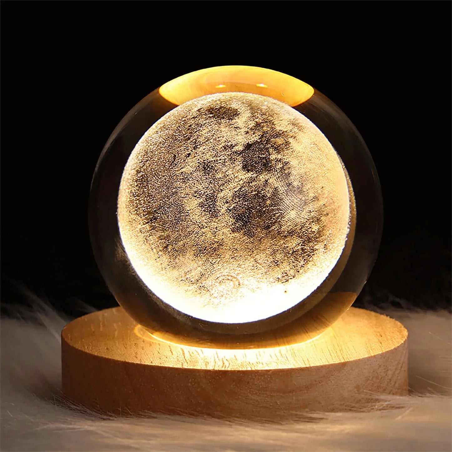 3D GLASS ENGRAVED MOON